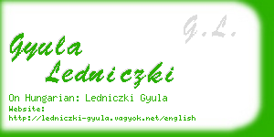 gyula ledniczki business card